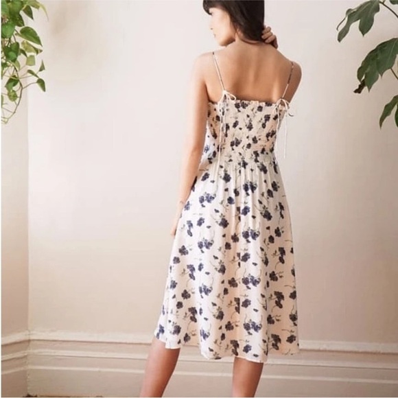 NWOT Reformation Sable Midi Dress Blueberries Size Large - Picture 3 of 12